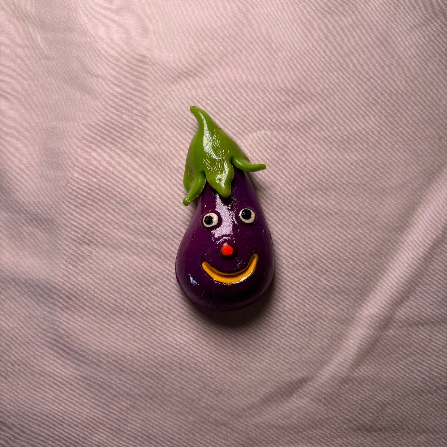 Happy Eggplant Magnet