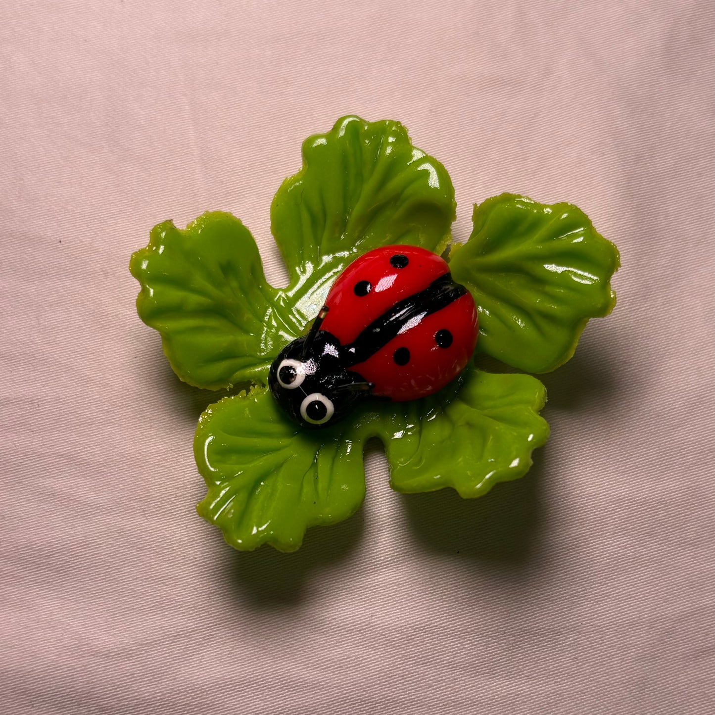 Ladybug on Leaf Magnet