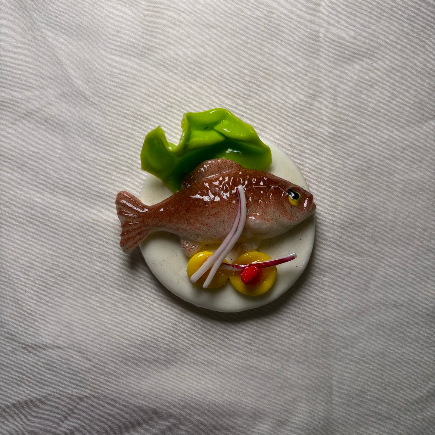 Plate of Fried Fish Magnet