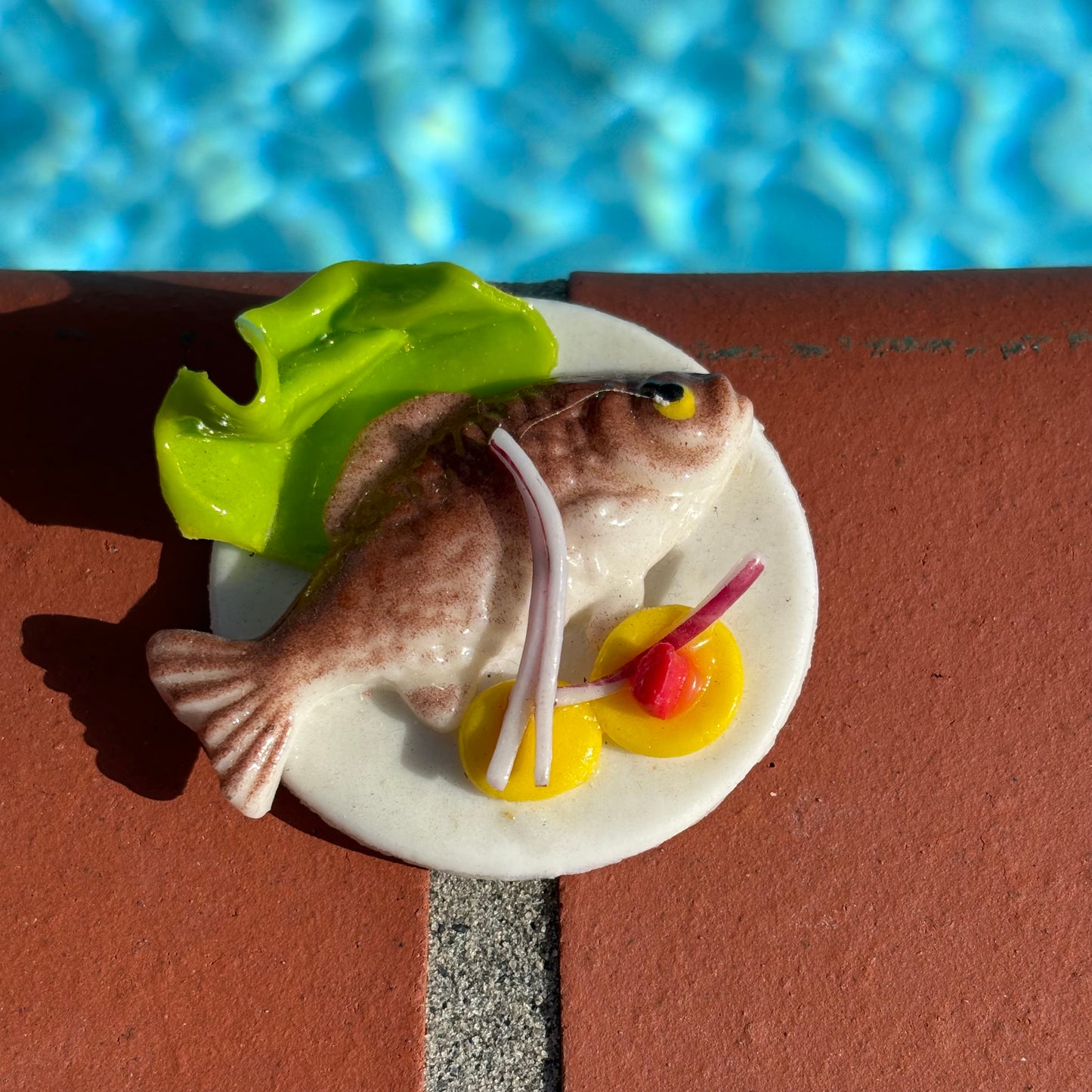 Plate of Fried Fish Magnet
