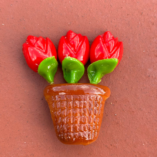 Roses in Pot Magnet